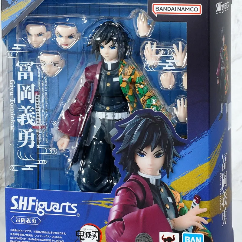 In Magazzino Bandai Originale SHFiguarts SHF Demone Slaye Giyu Tomioka Anime Action Figure Modello Giocattolo Finito Regalo per I Bambini