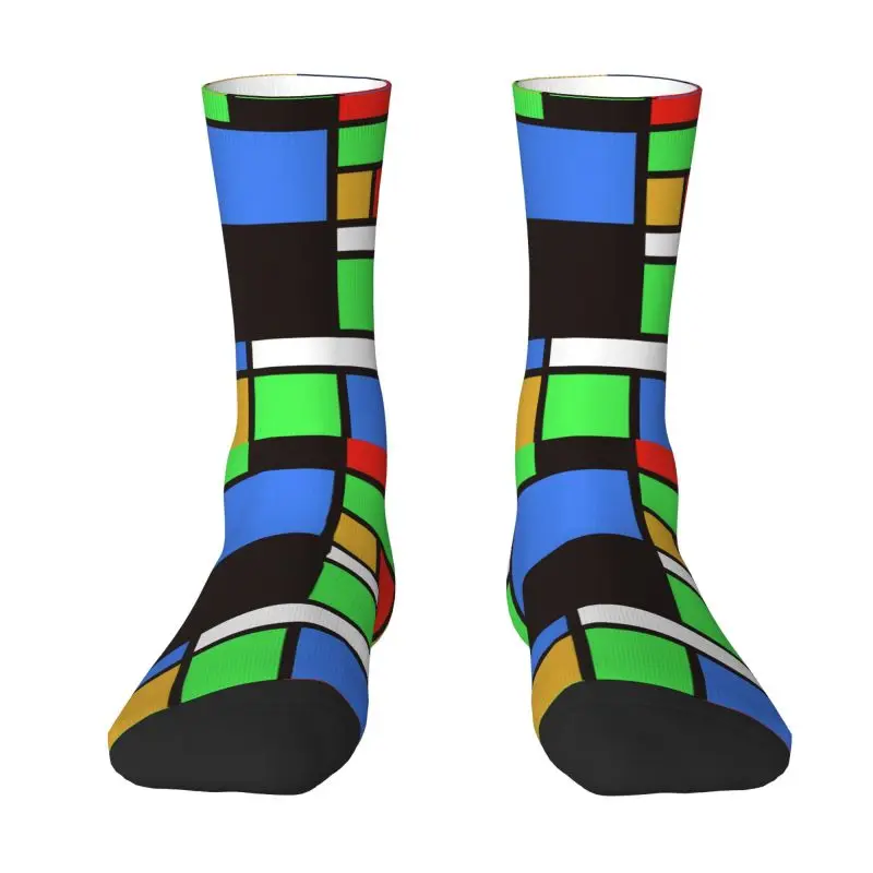 

Rubiks Cube Men's Crew Socks Unisex Fun Spring Summer Autumn Winter Dress Socks