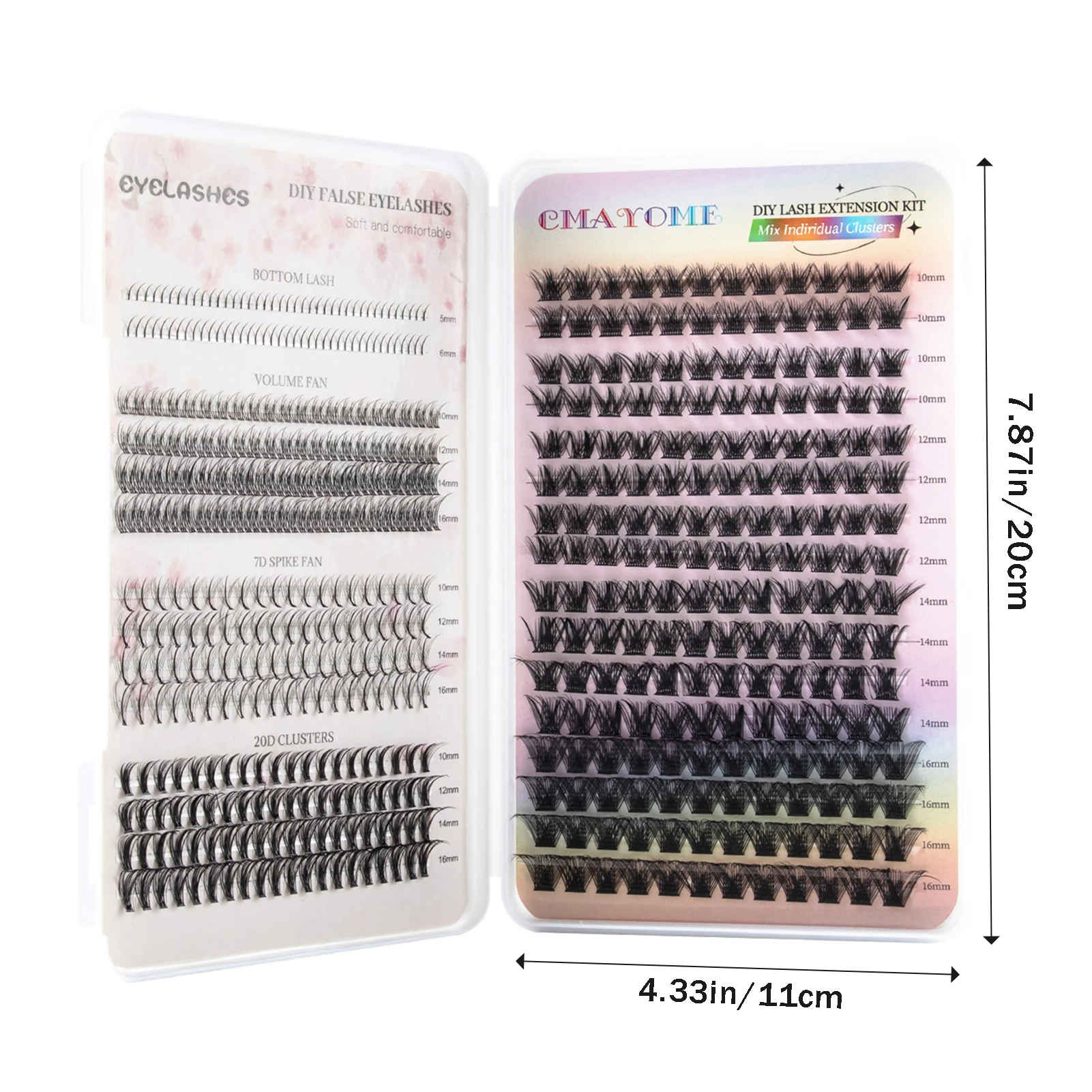 596 Stuks Curling Valse Wimpers 5-16Mm Individuele Wimpers Cluster D Curl Mix Lash Cosplay Wimper Cluster Extensions