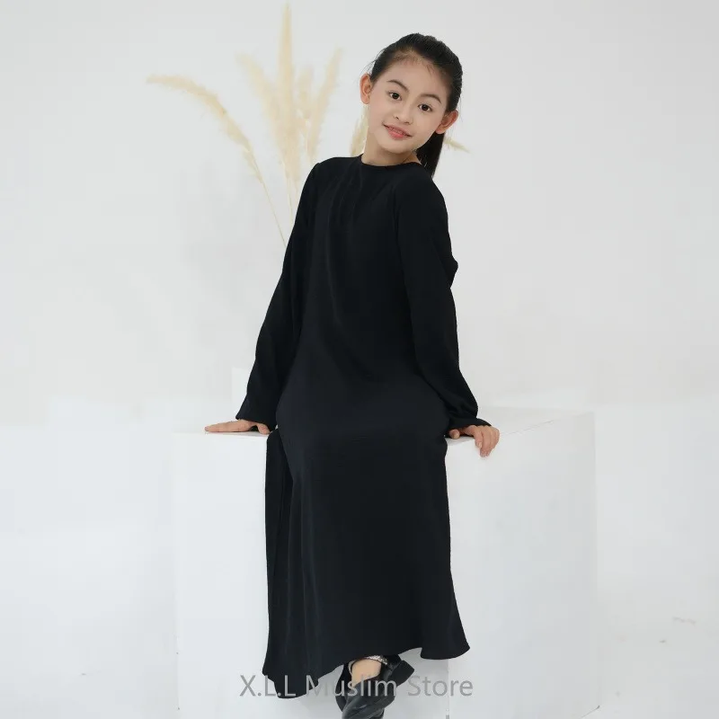 Kids Jilbabs 2 pezzi Set Kaftan Islamic Dubai 2024 Abaya abiti musulmani donna Moslim Kleding Voor Vrouwen Robe Femme Musulmane