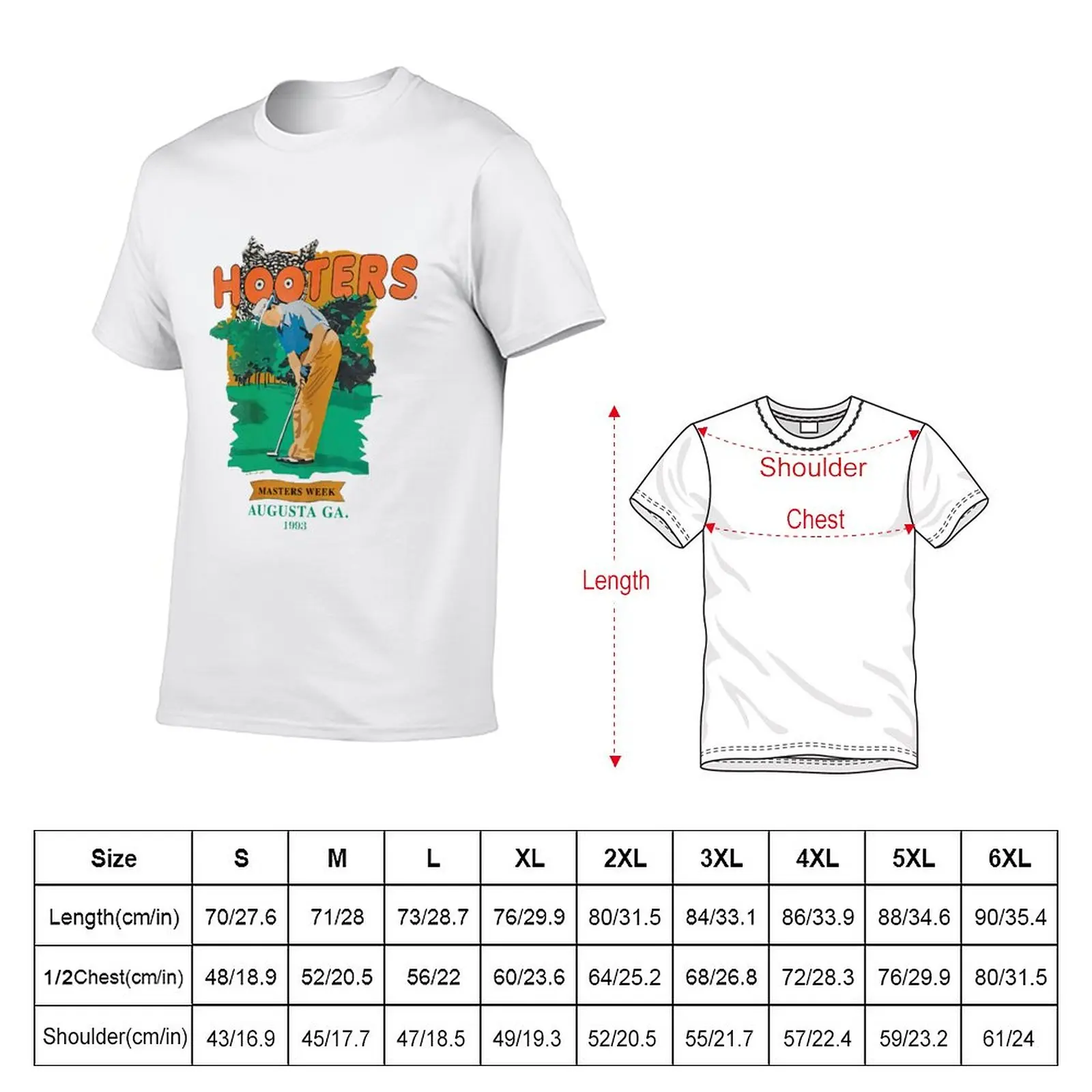 New Vintage Hooters 90's Golf T-Shirt black t shirts t shirt man Short sleeve graphic t shirt Men's long sleeve t shirts