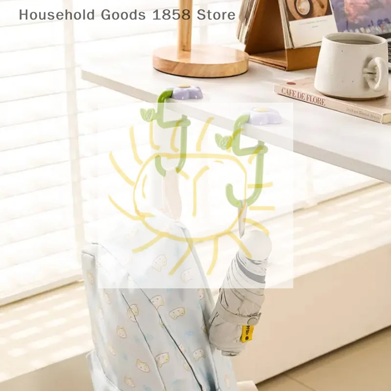 

1 шт. настольный крючок для хранения в форме цветка, регулируемый крючок, съемный крючок для офисных наушников, рюкзаков