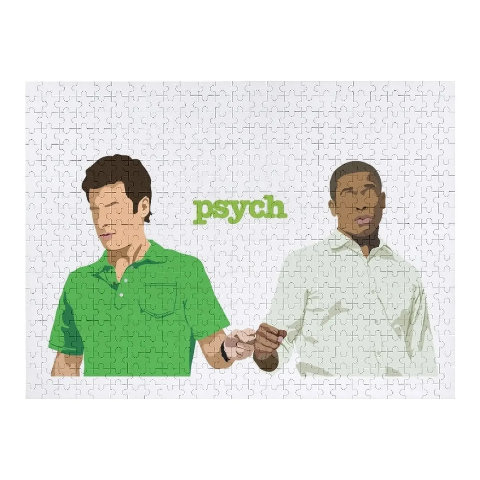 

Psych TV- Shawn And Gus Fist Bump Jigsaw Puzzle Personalized Photo Gift Custom Kids Toy Wooden Name Custom Personalized Puzzle