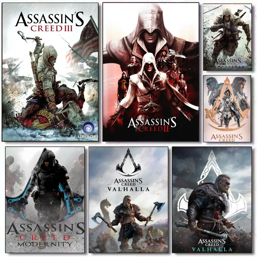 Image of A-Assassins C-Creed Spielposter, Weihnachtsgeschenke, Dekoration, entworfen für Zuhause, Restaurant, Büro, Weltraum, Wandkunst