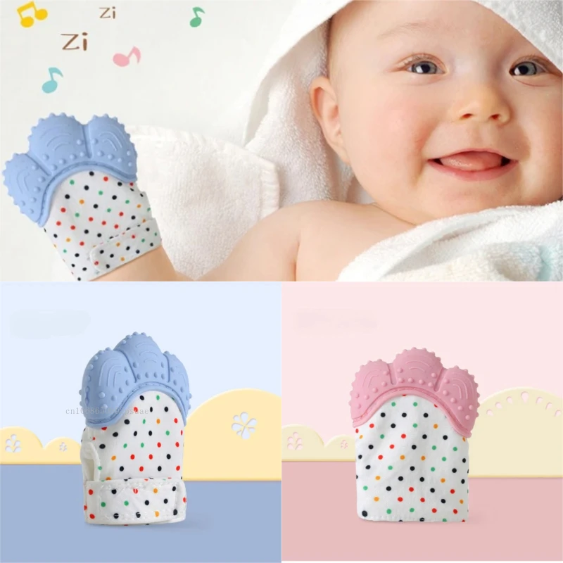 

Kids Teething Gloves Cartoon Printed Children'S Gloves for Children and Babies Anti Eating Hand Teething Chewing Toy Baby Stuff