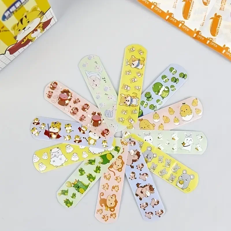 120pcs Cute Animal 12 Zodiac Bandages For Kids  Waterproof Breathable   Emergency Stickers