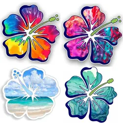 Hibiscus Flower Sticker Hawaii Sun Flower Kids Room Flower Shop Wall Sticker Motorcycle Refrigerator Helmet Laptop Mug Decal