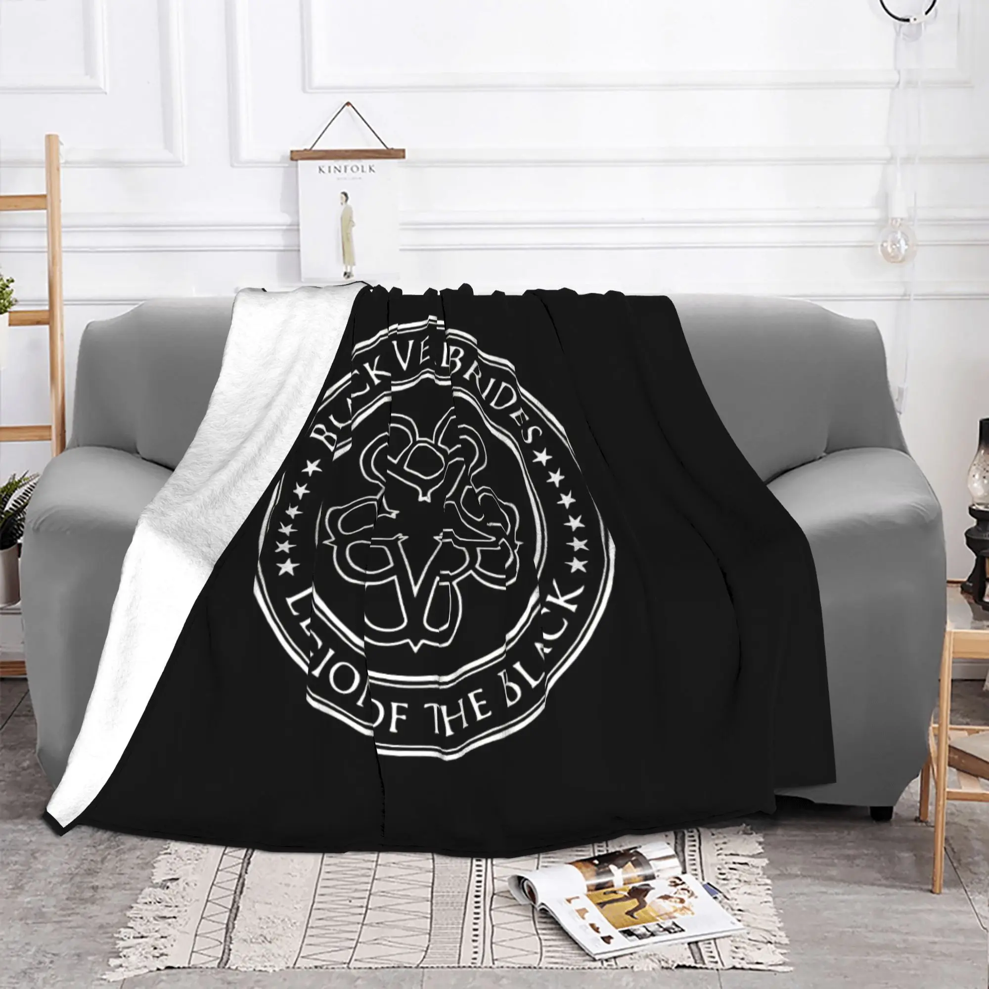 1PC home Cute Room Decor Classic Blanket Throw Blanket B-Black veil brides Novelty Warm Blanket All Season
