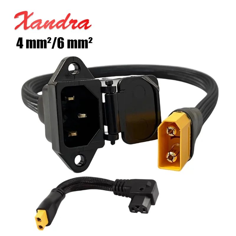 XT90 to 2+6 Discharge Cable 4 Square XT 60 Male Female Plug to 2+6 Plug Power Conversion Line 8Pin to XT90 Battery Power Wire