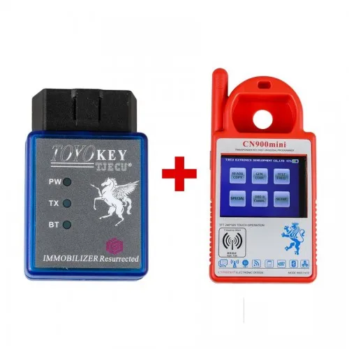 

Original Mini CN900 Transponder Key Programmer Plus TOYO Key II Key Pro for 4C 46 4D 48 G H Chips With 24 Tokens