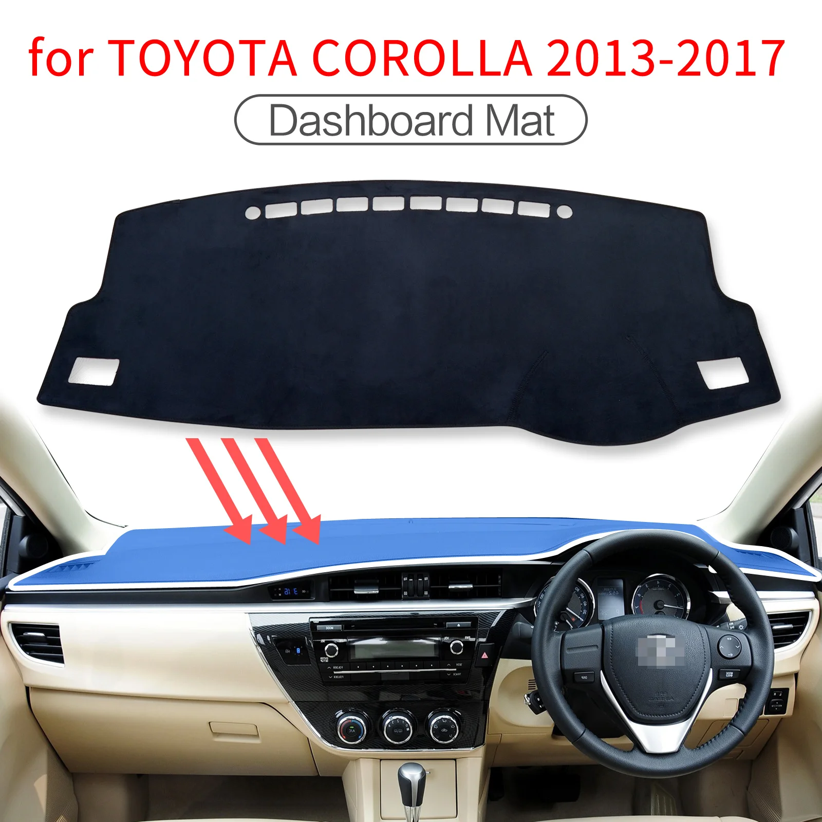 

Car Dashboard Mat for Toyota Corolla iM Auris 2014 2015 2016 2017 2018 Sunshade Protective Carpet Dash Mat Dashmat