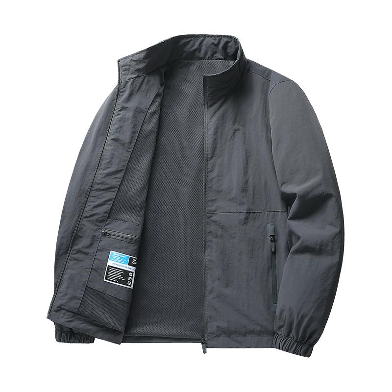 New Fashion Men Jacket Commercial Affairs Casual Coat Spring Autumn Loose Outdoor Simplicity Comfort Breathable Solid Tops Men