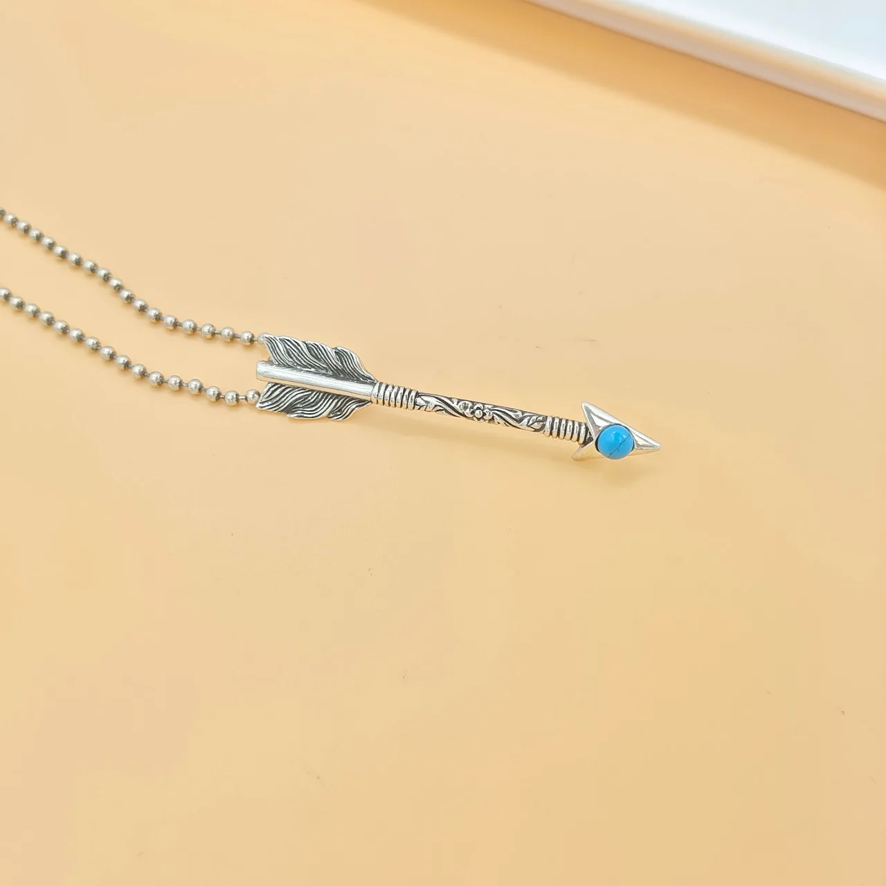 S925 sterling silver jewelry casualeasiest for matchfashion ethnic style stylish feather bow and arrow retro pop pendant