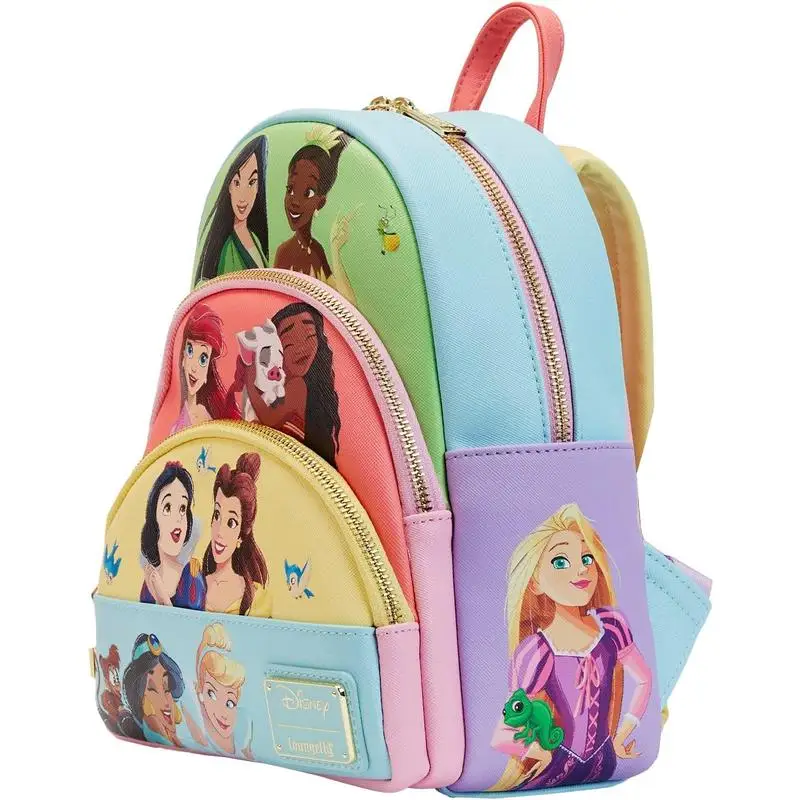 Zaino Disney Loungefly Princess - Zaino ufficiale multitasche per ragazze, zaino da viaggio regalo di compleanno
