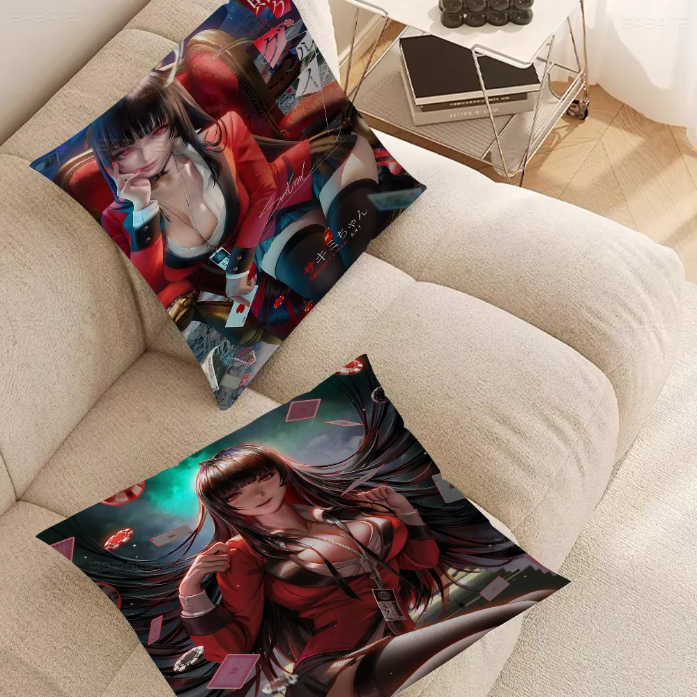 

New Kakegurui Anime Pillow Gift Home Office Decoration Pillow Bedroom Sofa Car Cushion CoverPillow Case