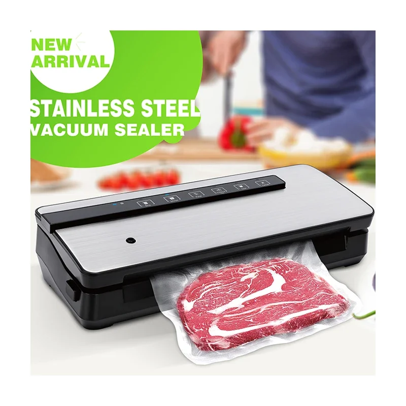 Best Selling Vacuum Sealer Easy Operation Household Vacuum Food Sealer with roll holder and built-in bag cutter