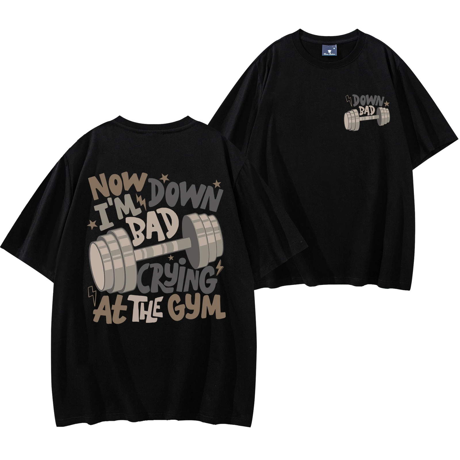 Down Bad Crying At The Gym Graphic T Shirts Tortured Poets Tshirt Men Women Hip Hop Streetwear Tees