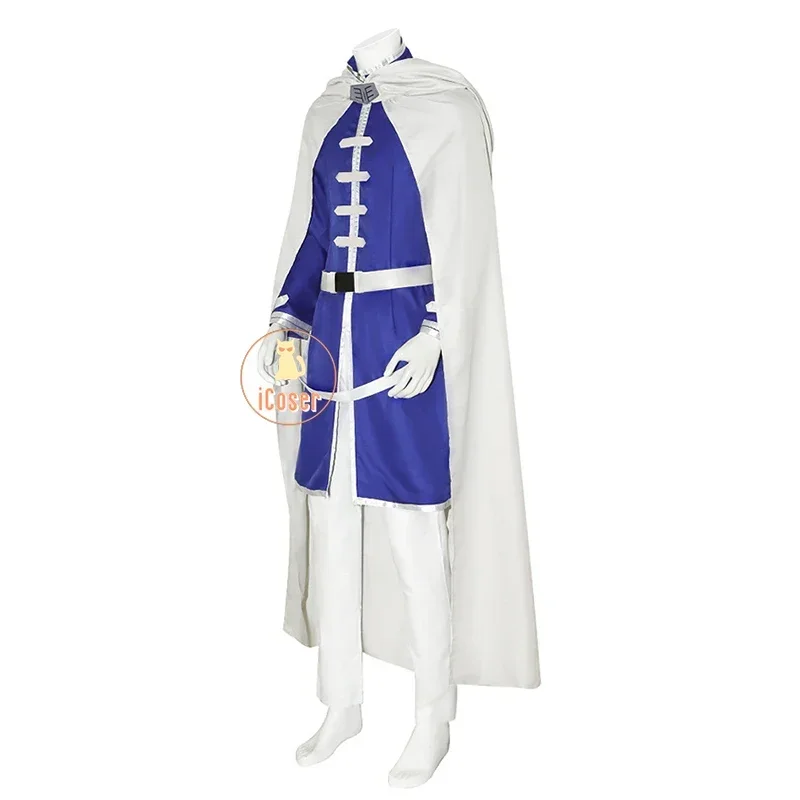 Himmel Cosplay Kostuum Pruik Anime Frieren Voorbij Het Einde Van De Mantel Uniform Outfit Blauw Haar Halloween Feest Mannen Vrouwen Rollenspel