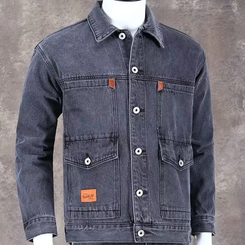 

2025 New A loose large-sized trendy and stylish American casual workwear Jacket for men in spring and autumn Plus size XS-5XL