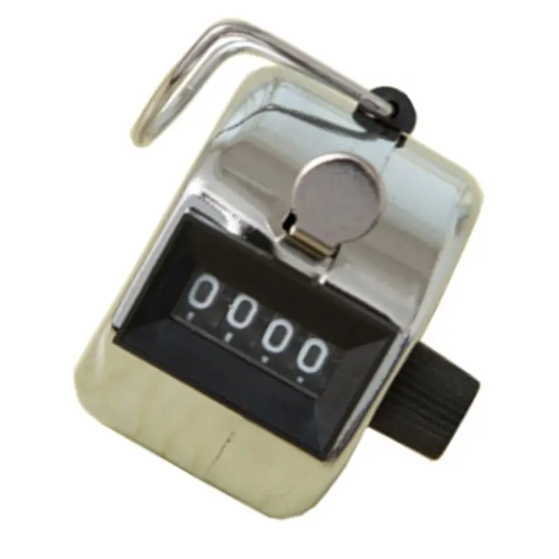 ABXF-4Pcs 4 Digit Number Counters Plastic Shell Hand Finger Display Manual Counting Tally Clicker Timer Soccer Golf Counter