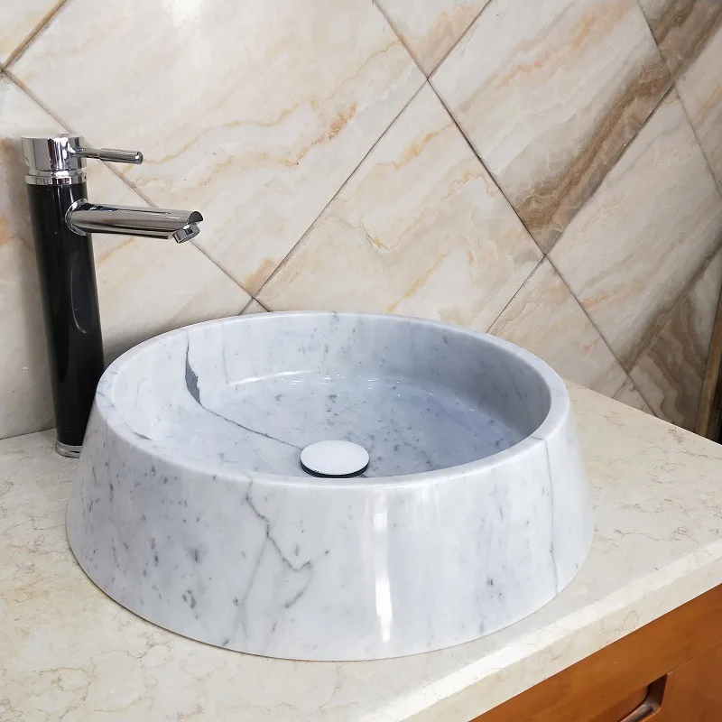 Flat bottom basin, on the basin, wash face, natural stone, bathroom light luxury bathroom