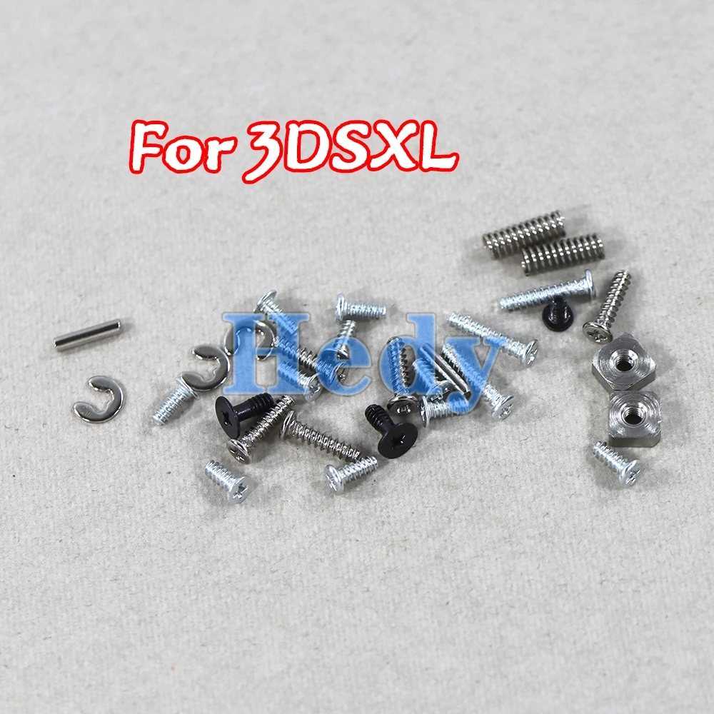 

50sets FOR 3DS XL High quality Full Cross Head Screws Metal parts LR Spring Nut Metal prop full screws For 3DSLL 3DSXL 3DS XL LL