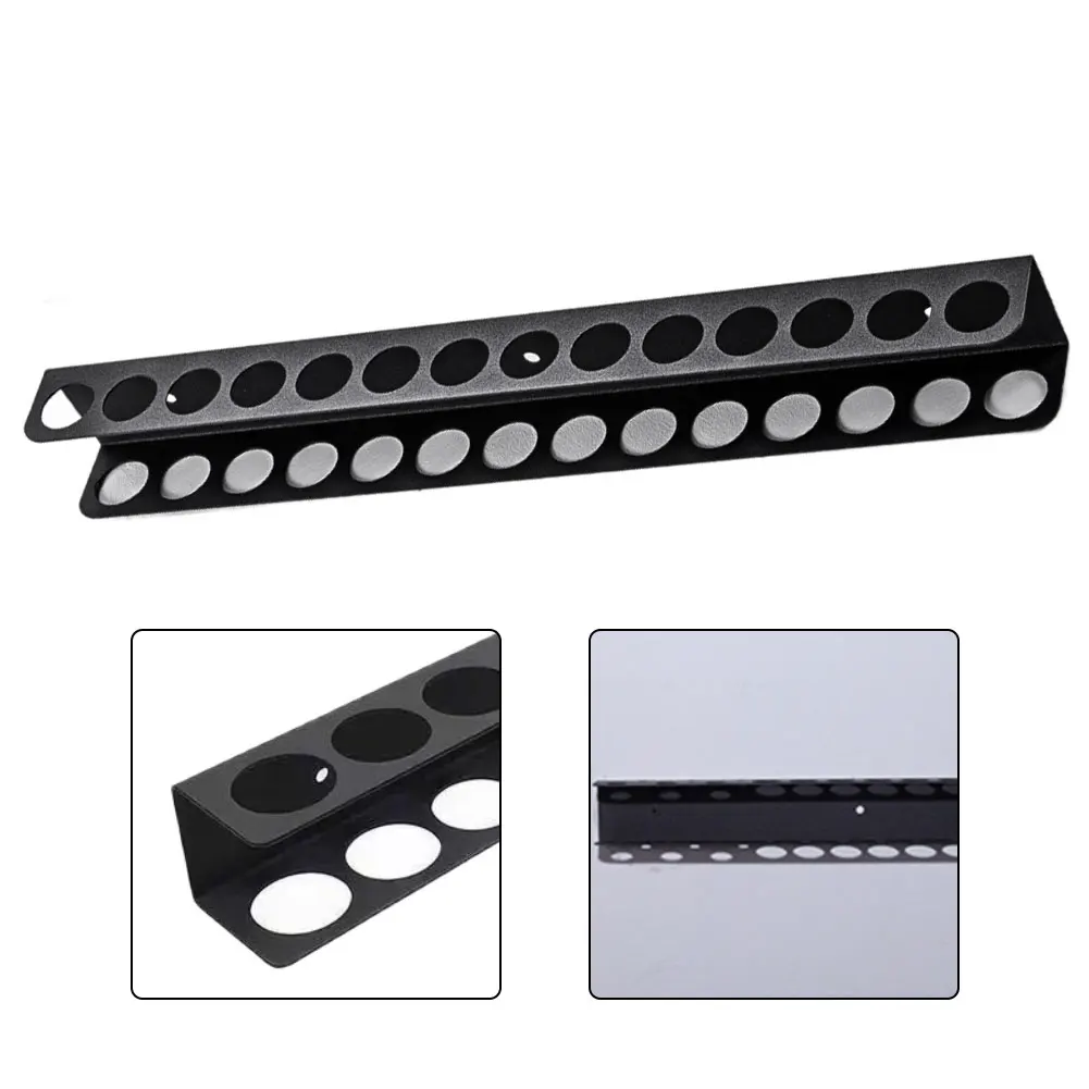 Black Steel Wall Mounted Screwdriver Organizer Rack Holder For Pliers And Tools Garage Workshop Storage Solution