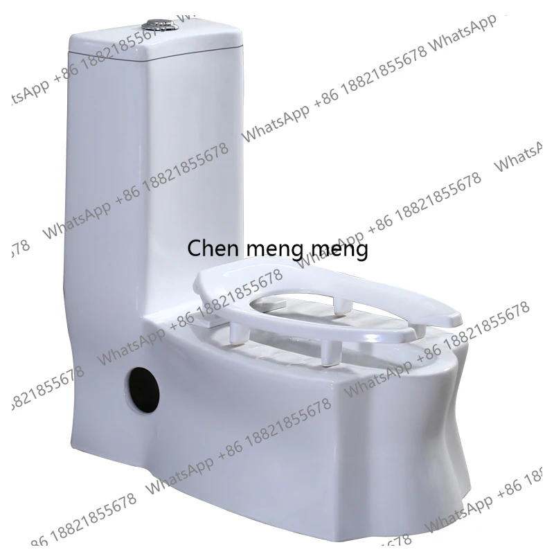 

Ceramic squatting dual-purpose siphon super swirl toilet can be squatted or sitting on two pairs of toilet seats