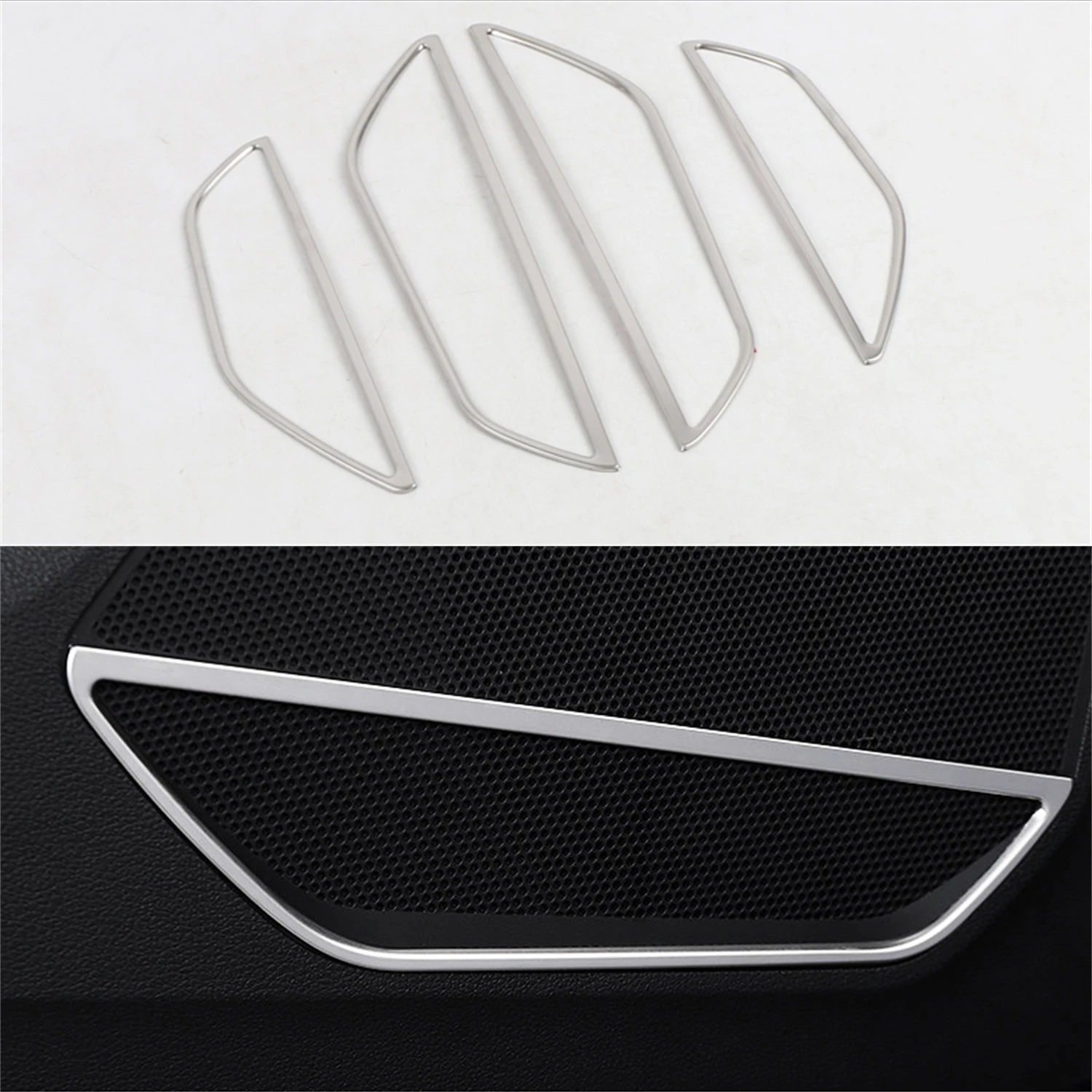 Voor Audi Q3 F3 Sportback 2019 2020 2021 2022 2023 Stalen Interieur Zijdeur Speaker Cover Decor Trim Auto accessoires 4 Stuks