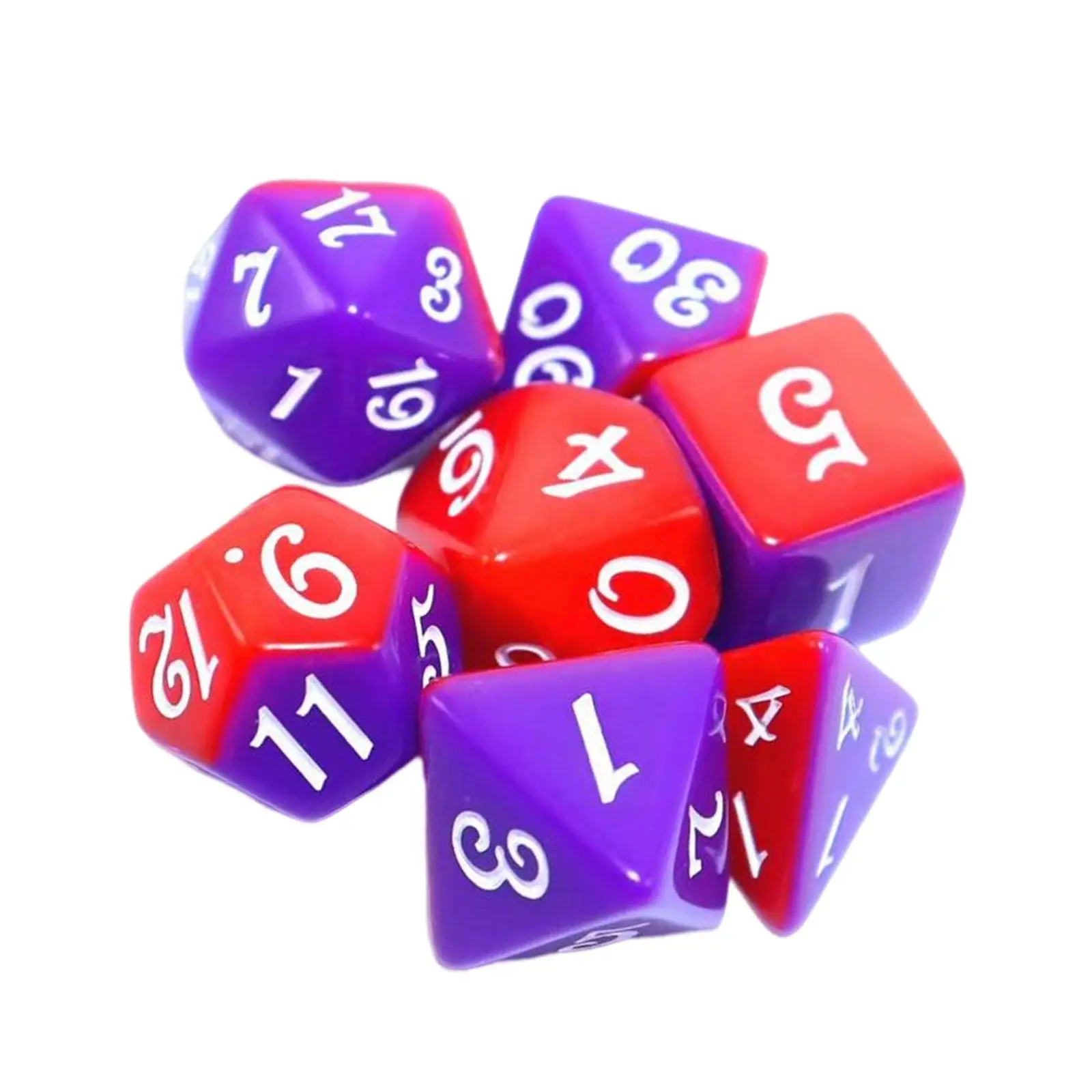 Dados poliédricos para juegos de mesa, juego de rol para Bar, fiesta KTV, 7 unidades por Set