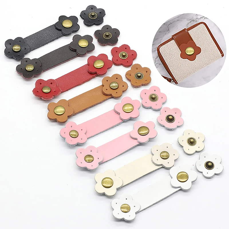 1PCS Bag Flower Hasp Leather Bag Buckle Handmade Wallet Card Pack Buckles Decoration Bottons For DIY Handbag Accessories