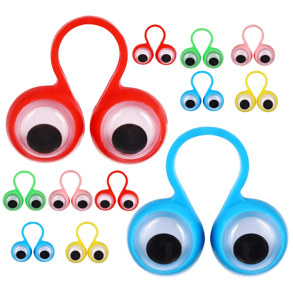 

100 Pcs Funny Finger Puppets Eye Big Eyes Toys Interactive Kids Ring Child Ball Rings Smart