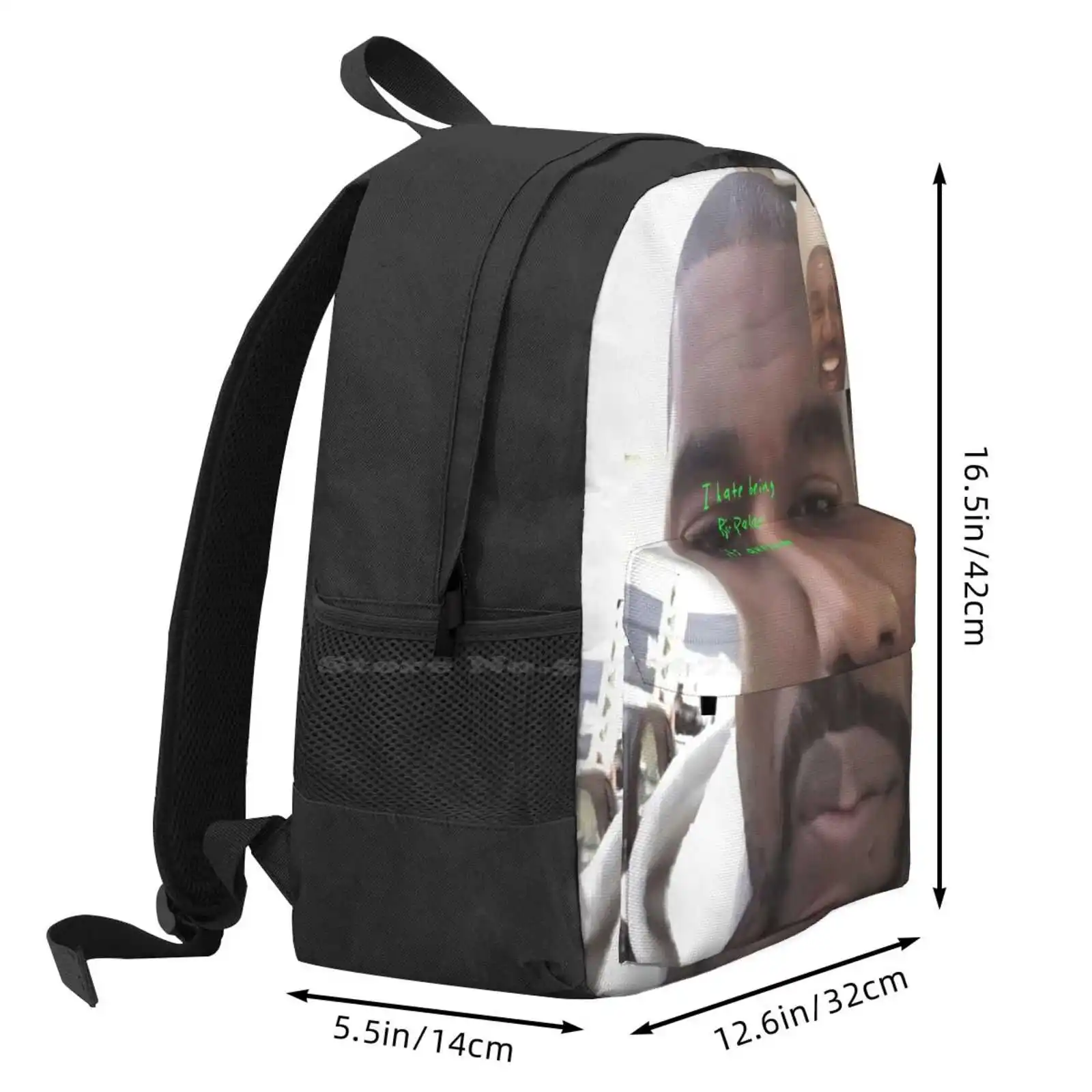 Kanye West - Bipolar Hot Sale Schoolbag Backpack Fashion Bags Funny Kanye Bipolar Is Kanye West Bipolar Teenager Kanye Album