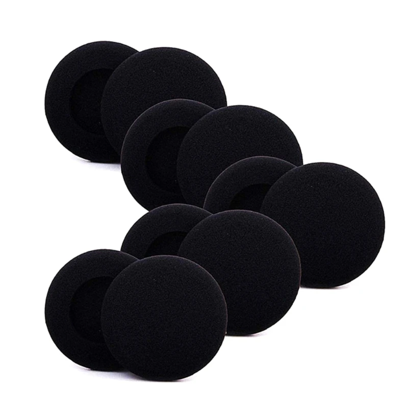 5 Pair Earmuffs Ear Sponge Sleeve Leather Earmuffs Earpad Cushion Earphone Holster for Audio 310 470 478 628 626