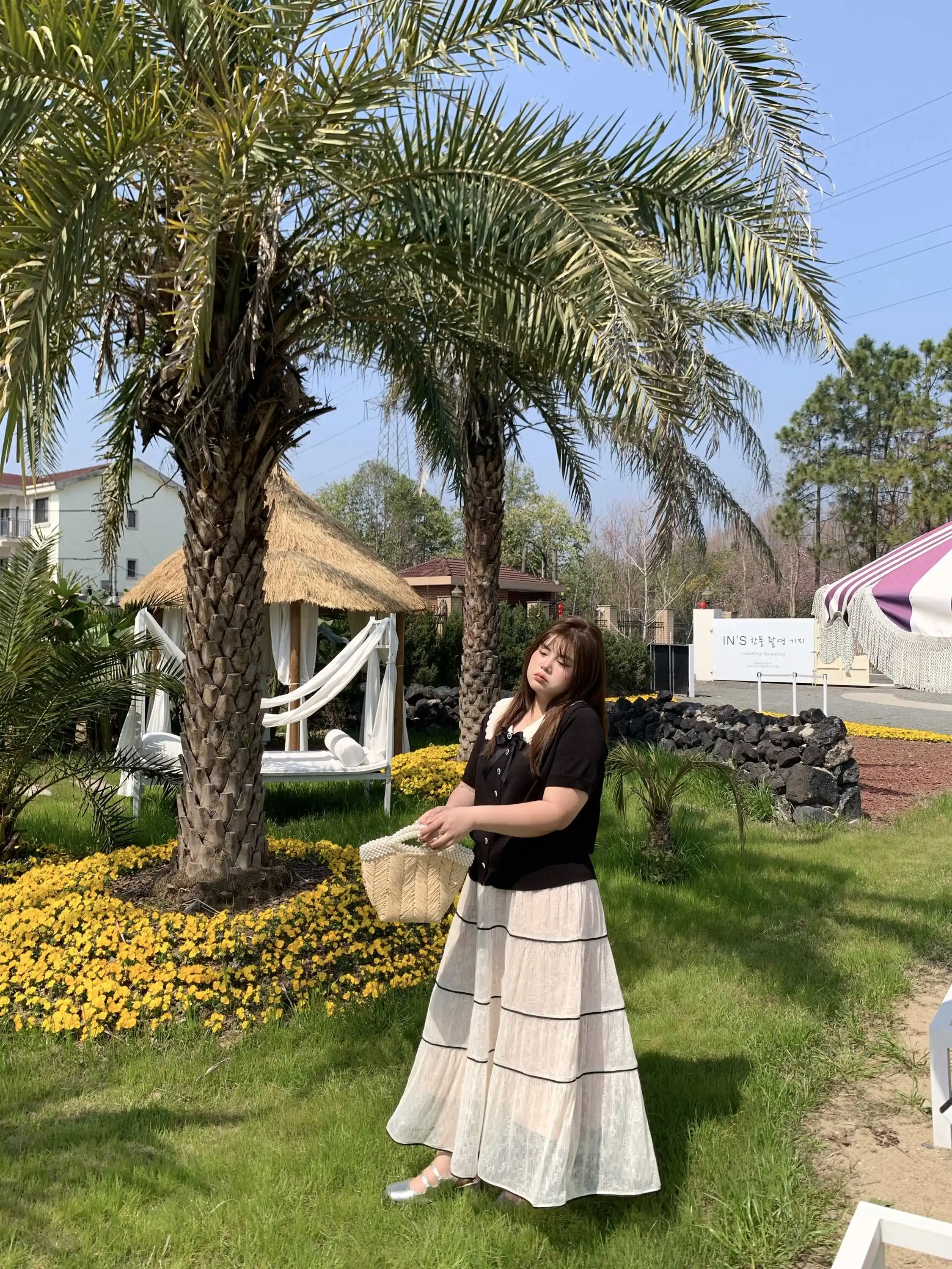 

Romantic Mousse NailooStudio Knitted Lace Dress And Cardigan Set Hollow out Large Size Spring New Arrivals Women's Fashion