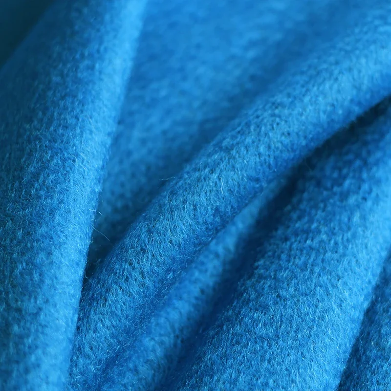 Redraspberry Blue Mohair Wool Water Ripple Fabric Garment Materials Autumn Women Overcoat DIY Sewing Cloth Tailor Freeshipping