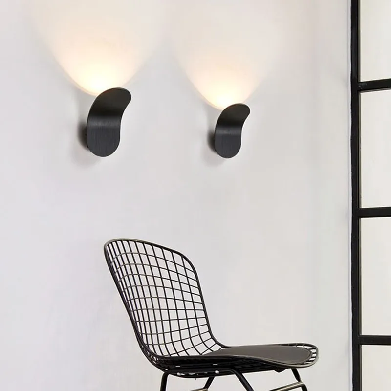 Simple Aluminum Rocker Wall Lamp Artistic Modern LED Bedside Hallway Corridor Bedroom Room Wall Sconce