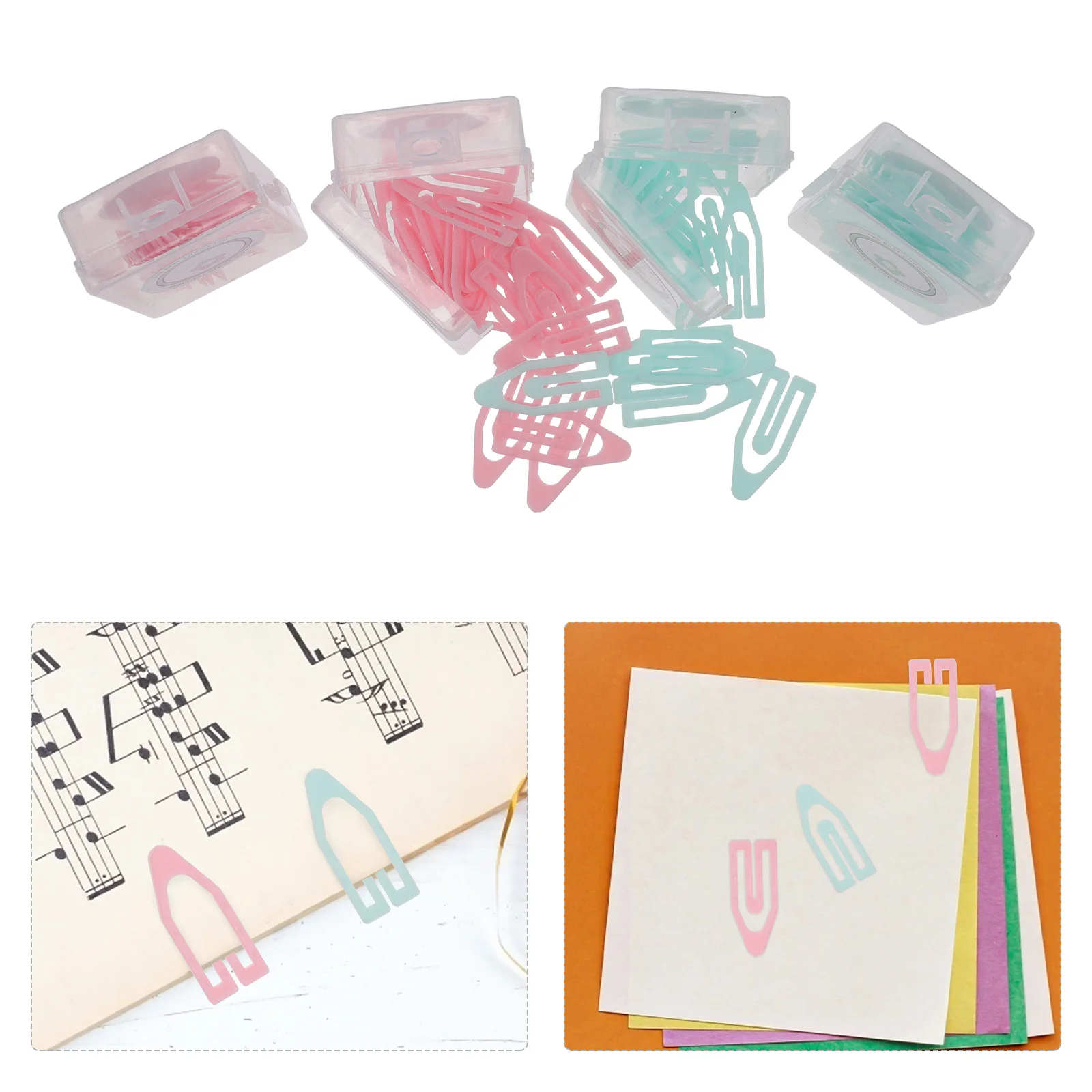 

1Set Boat Shape Paper Clips Assorted Colors Practical Bookmark Clips for Name Cards Business Cards Bookmark Pin