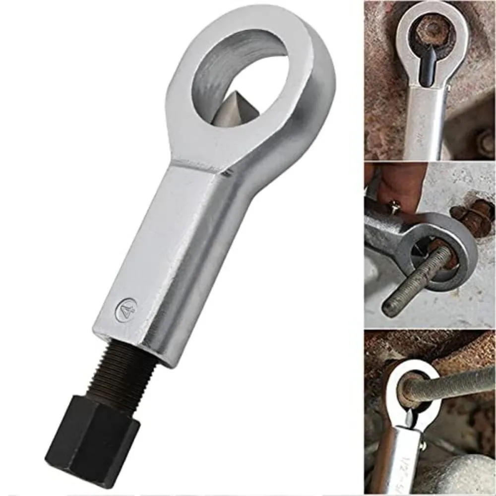 4PCS New Carbon Steel Nut Splitter Set Fits 9-27mm Nuts Heavy Duty Bolt Buster Tool Broken Nut Extractor Auto Repair