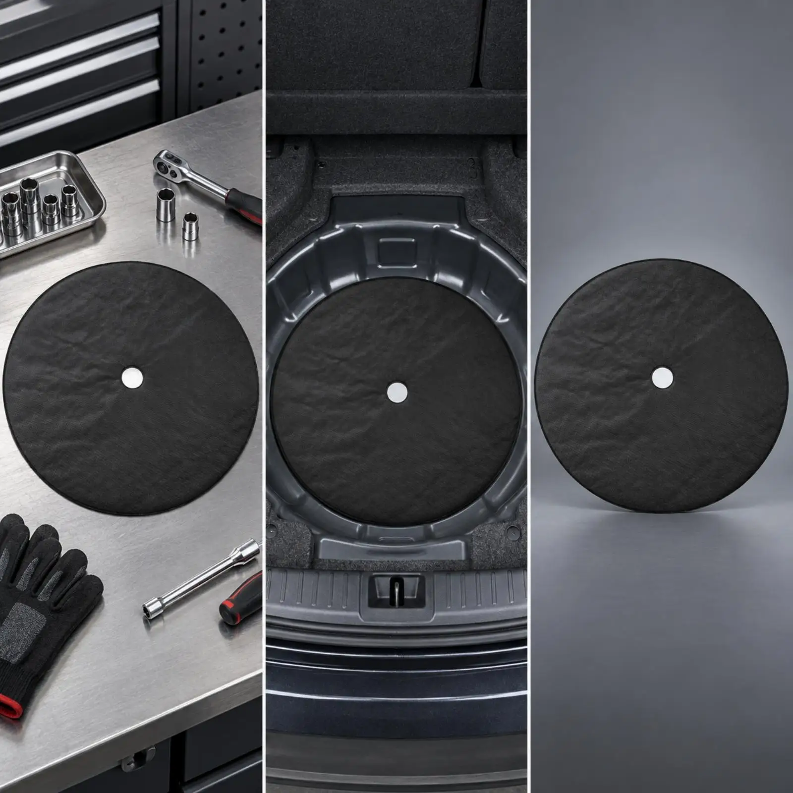 Circular Spare-Tire-Well Sound-Insulation Pad Vibration Dampening Spare Tire Sound Insulation Pad Cushioned Round