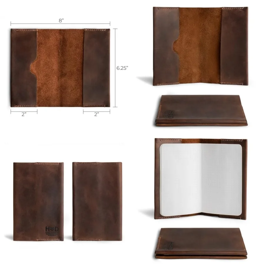 

Pocket-Sized Memo Books Cover Compatible with Field Notes 3.5 x 5.5 in. Journal Case with Card Slot, Refillable Travelers Noteb