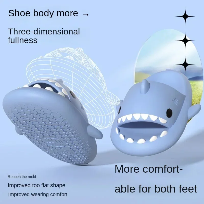 

2024 New EVA Slippers, Non Odor Shark Slippers, Female Summer Indoor and Outdoor Home Bathroom, Non slip and Anti odor Couple