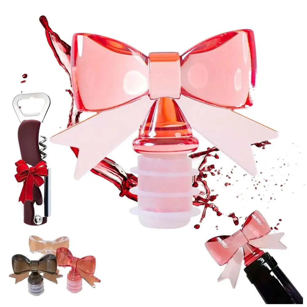 Tapón de vino con lazo de silicona, botella transparente a prueba de fugas, corcho, tapa de botella reutilizable, accesorios de barra de mantenimiento fresco