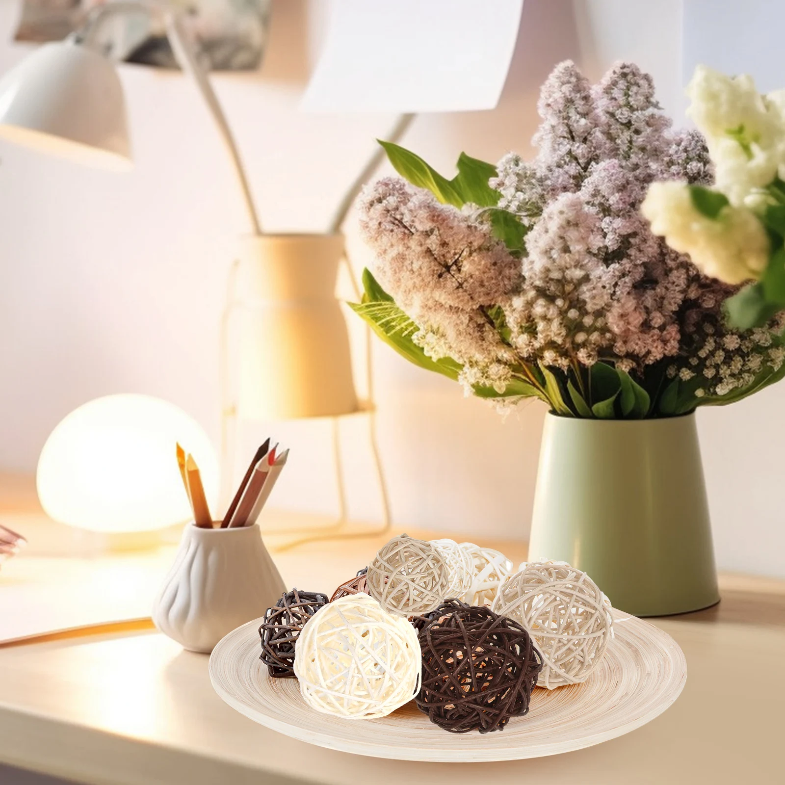 

24pcs Vine Balls Decorative Rattan Ornaments for Christmas Tree Wall Door Hanging DIY Decorations Holiday Gifts