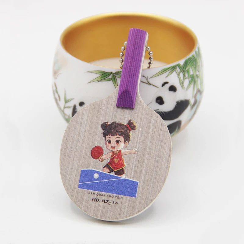 1PC Mini Table Tennis Rackets for Collection Display Souvenir Small Size Pingpong Racket for Children Signature Interest Blade