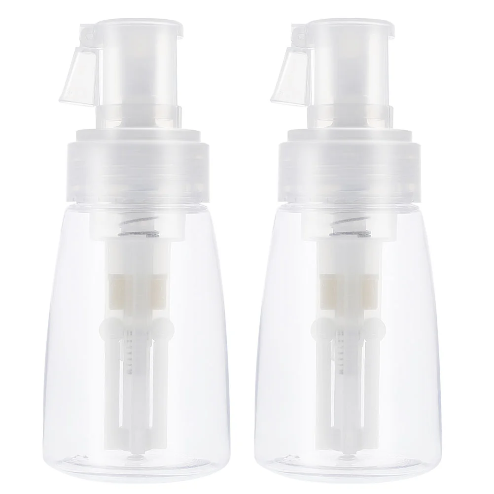 2 PCS Glitter Containers Powder Spray Bottle Hand Soap Dispenser Barber Shop Storage Dry Sprayer Travel