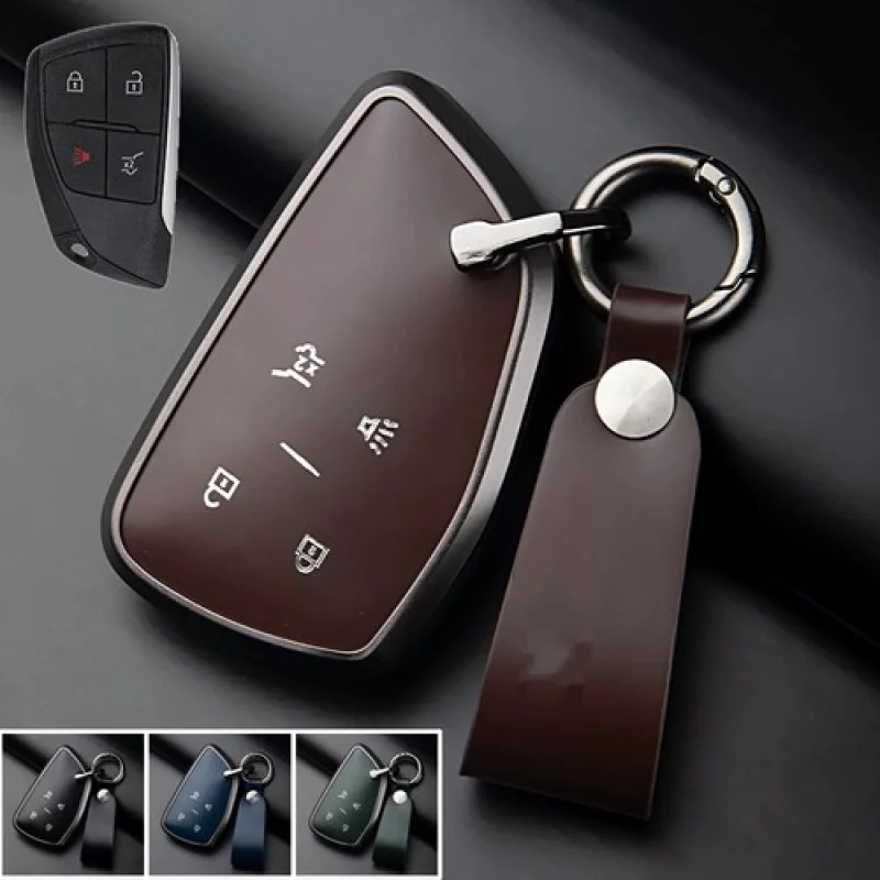 

A+ Alloy Leather Car Key Case Cover For Buick Envision For GMC Denali Yukon Denali