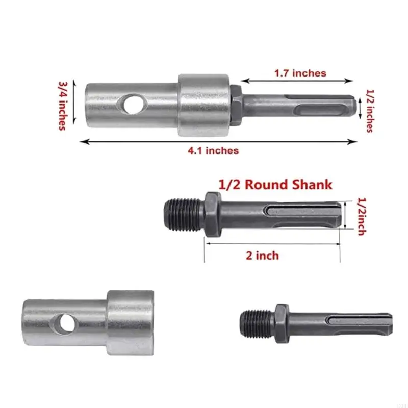 4xfd Round Shank Hammers Adapter 2 Slot Bit Bit Adapter SDS Poros Arbor Connector