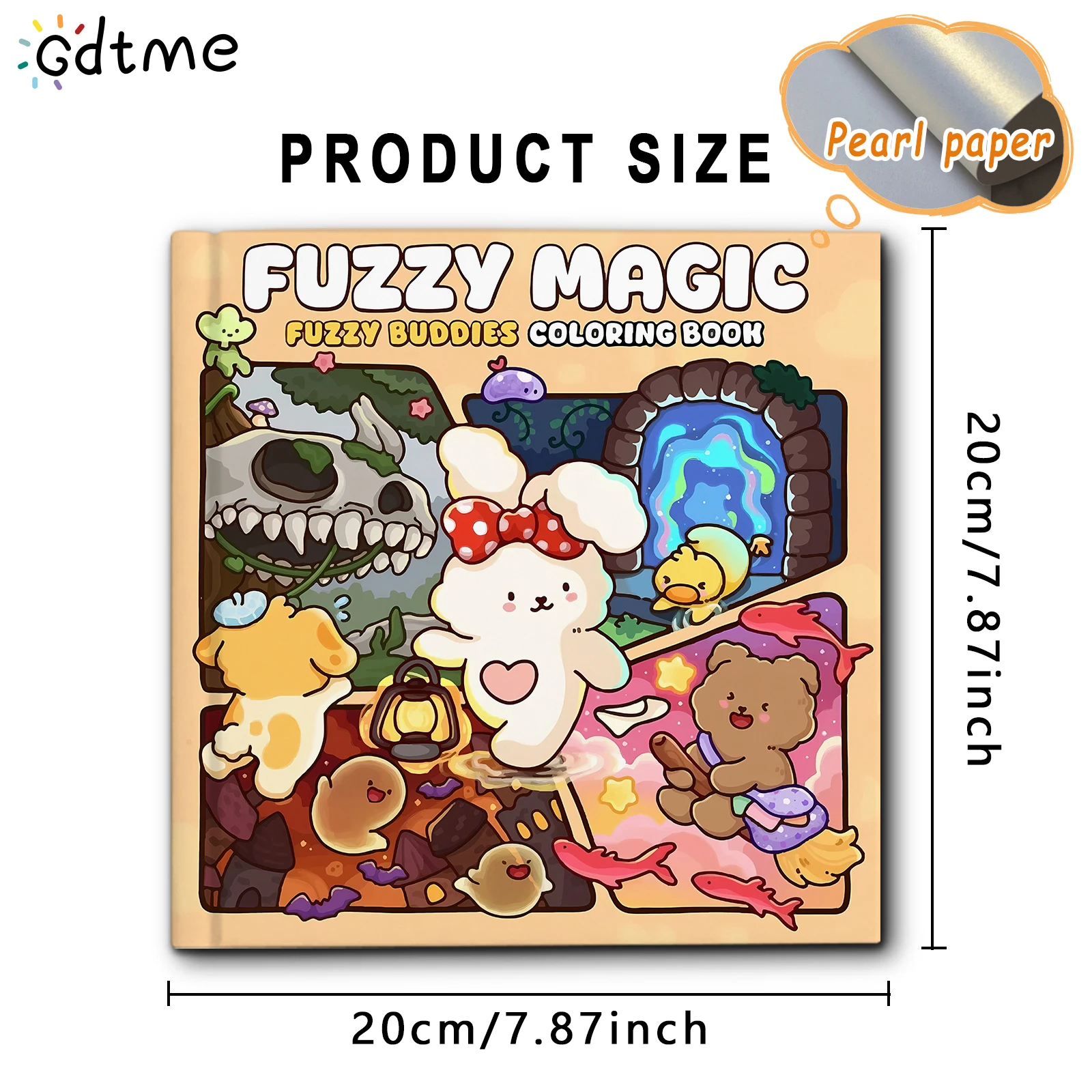 FUZZY MAGIC Malbuch für Teenager, mit niedlichen Tieren und einfach zu verwendenden Malbildern – Detail 3