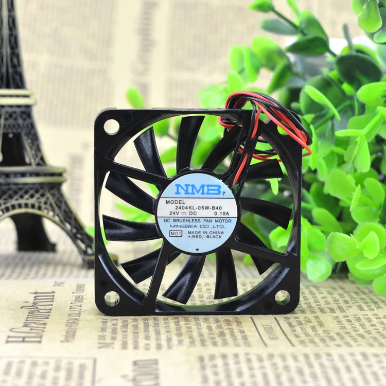 6010 2404KL-05W-B40 24V 0.10A 6CM ultra-thin inverter chassis cooling fan 60*60*10MM